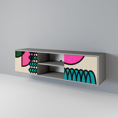 GEOMETRIC RHAPSODY Mueble de TV de 2 Puertas