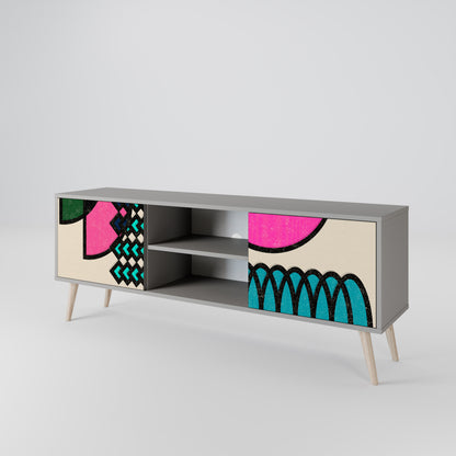 GEOMETRIC RHAPSODY Mueble de TV de 2 Puertas