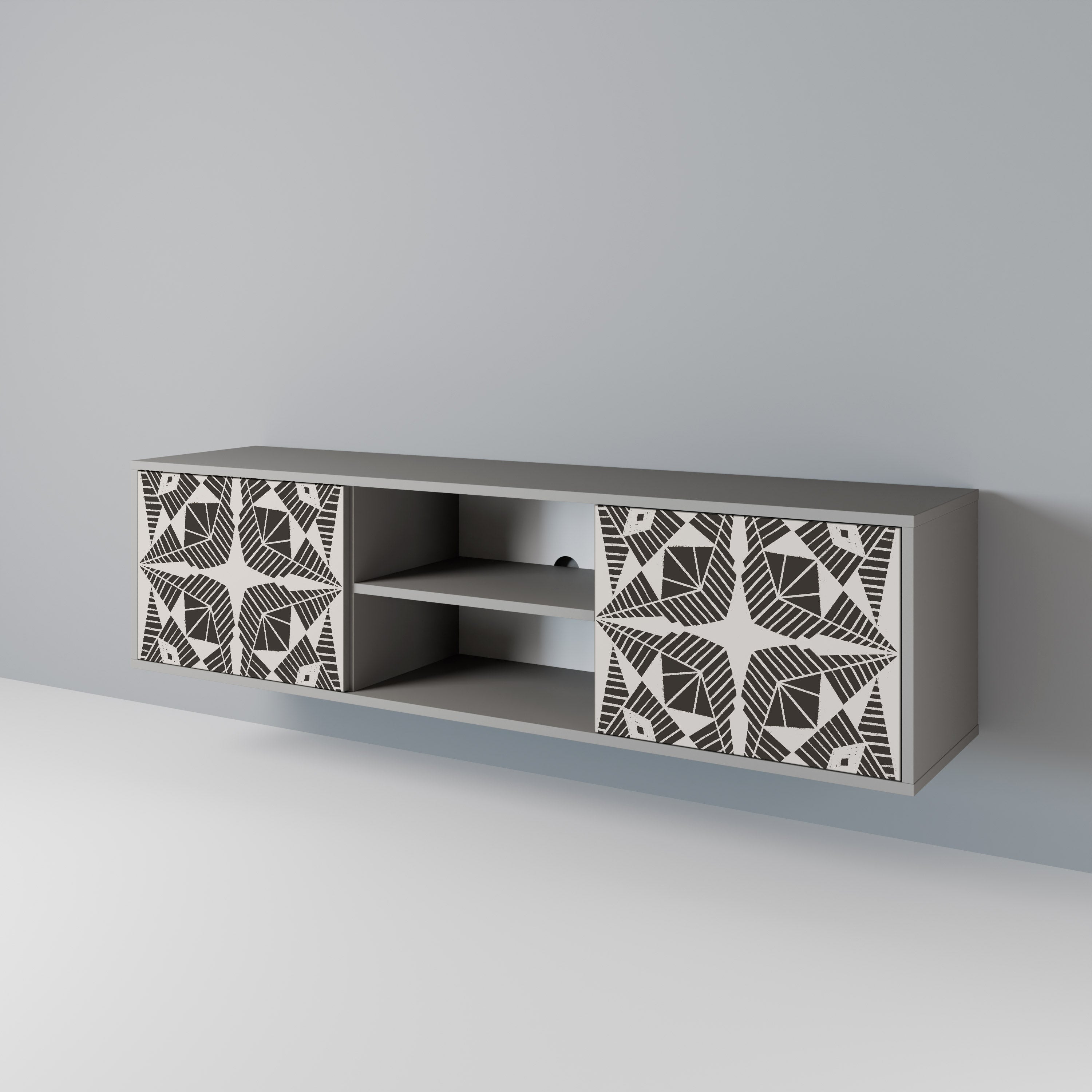 MONOCHROME NEXUS Móvel de TV de 2 Portas