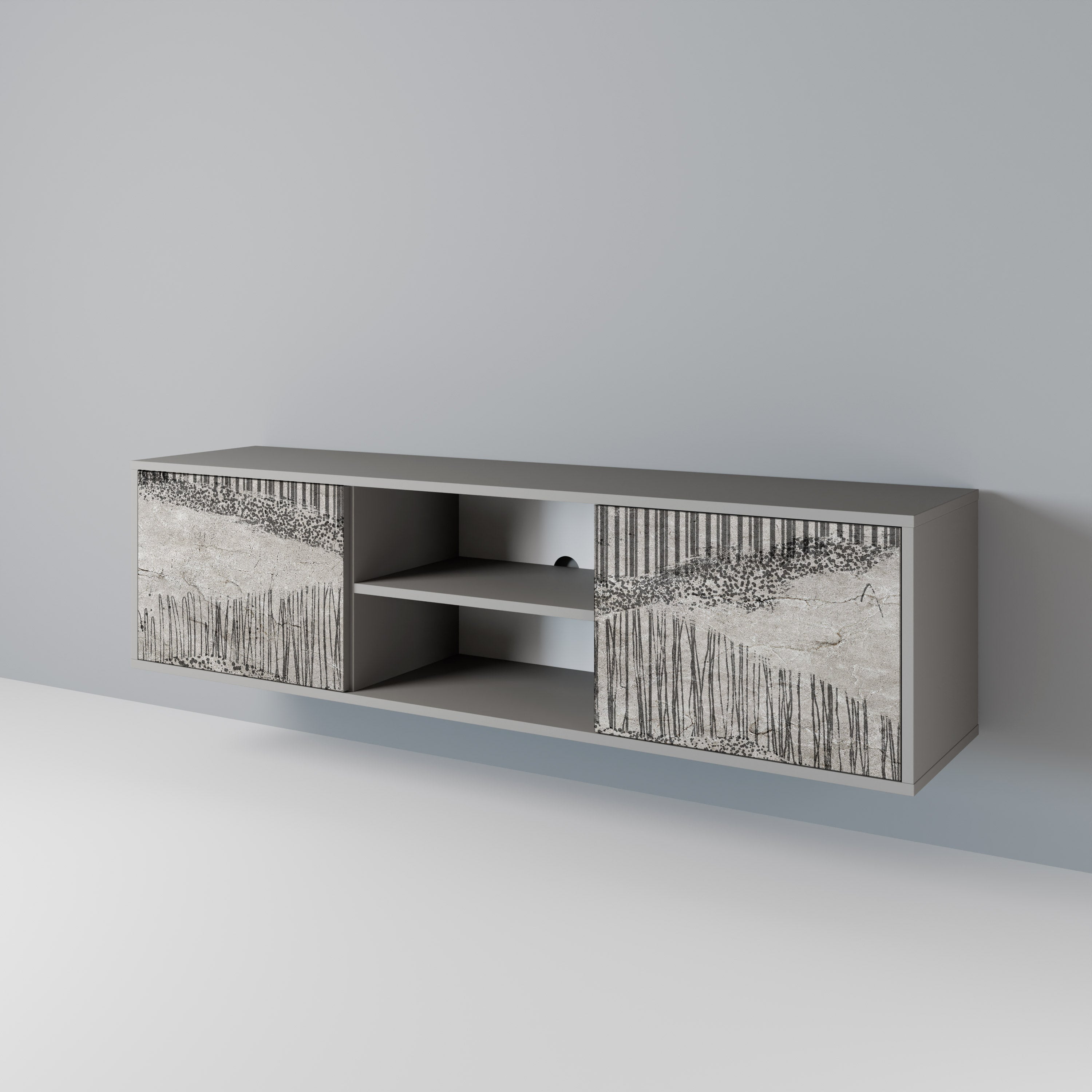 GRAIN LINES Móvel de TV de 2 Portas