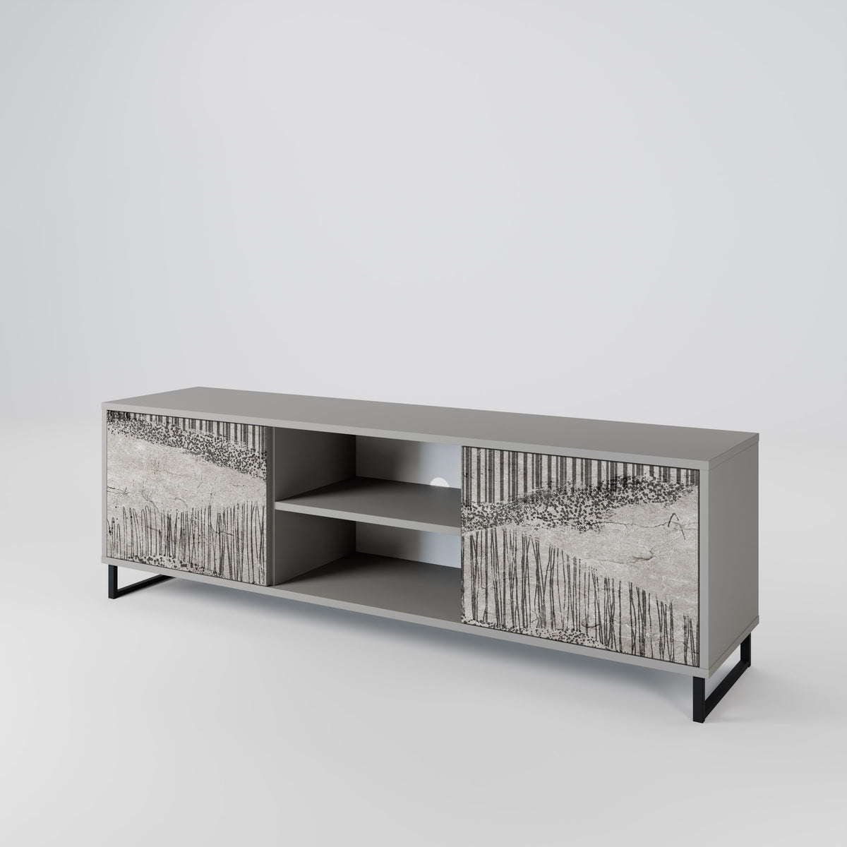 GRAIN LINES Mueble de TV de 2 Puertas