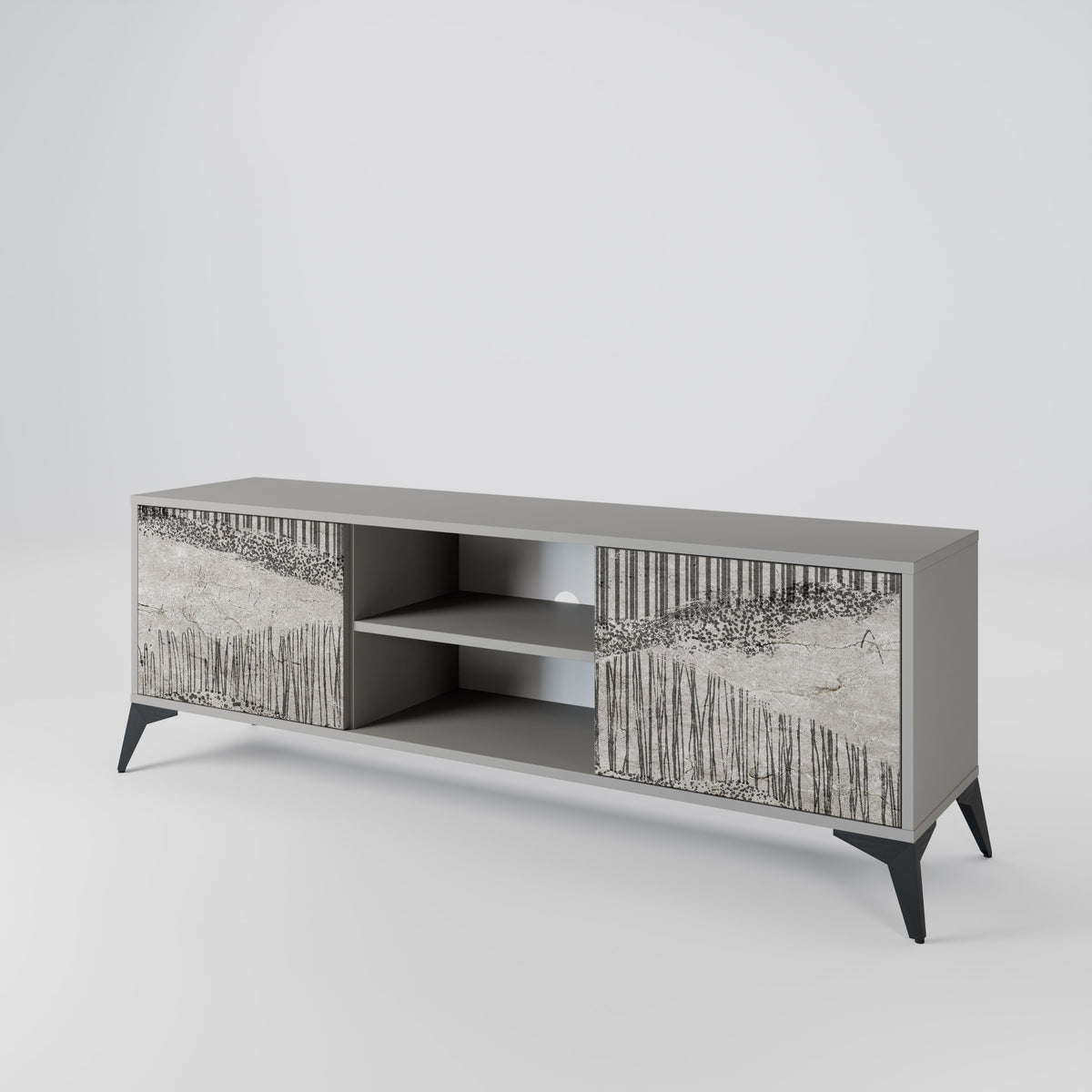 GRAIN LINES Mueble de TV de 2 Puertas
