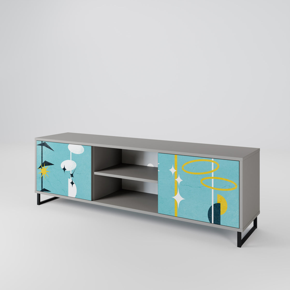 PATHS TO HAPPINESS Mueble de TV de 2 Puertas