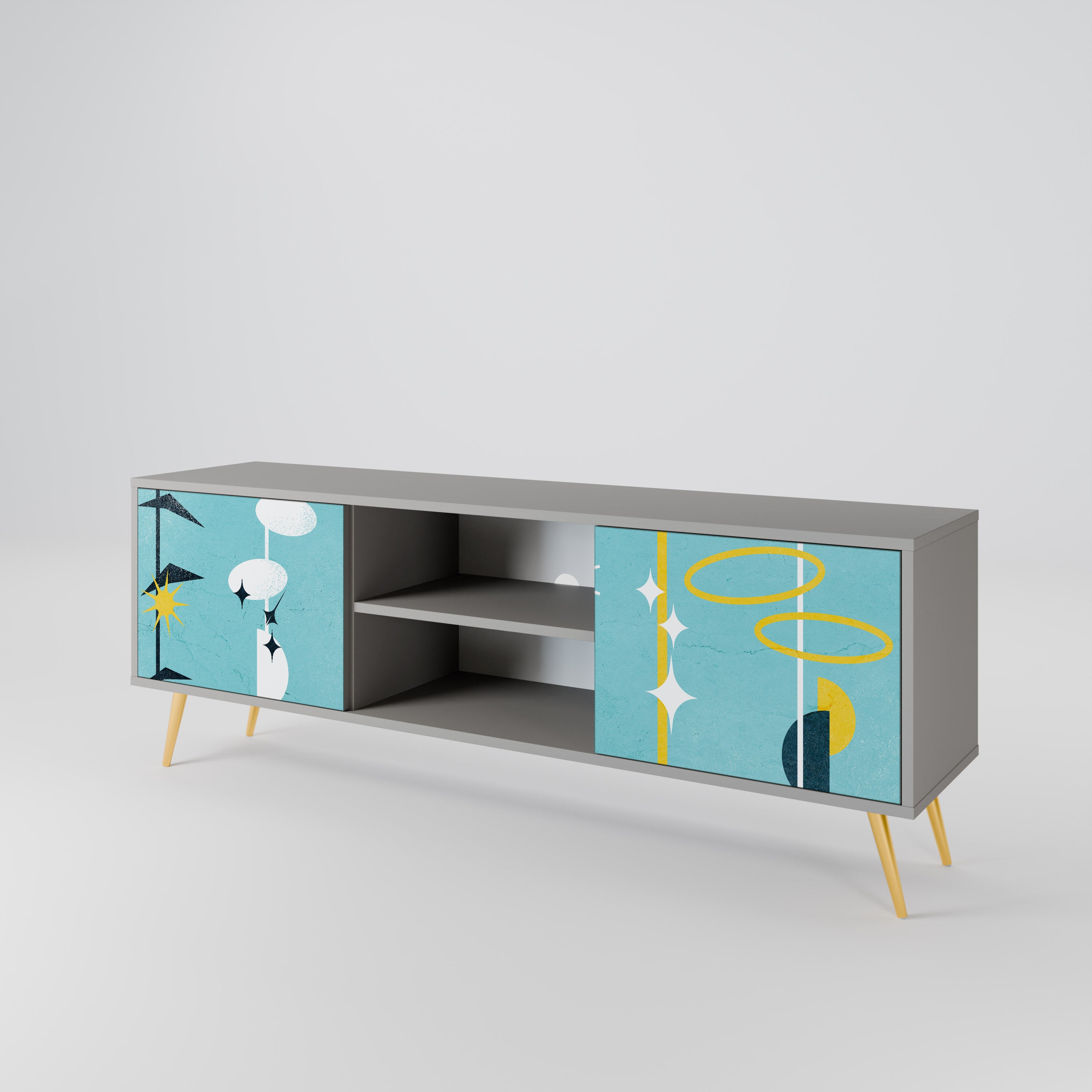 PATHS TO HAPPINESS Mueble de TV de 2 Puertas