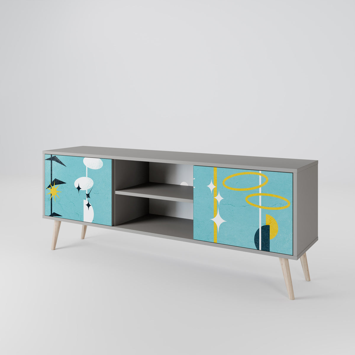 PATHS TO HAPPINESS Mueble de TV de 2 Puertas