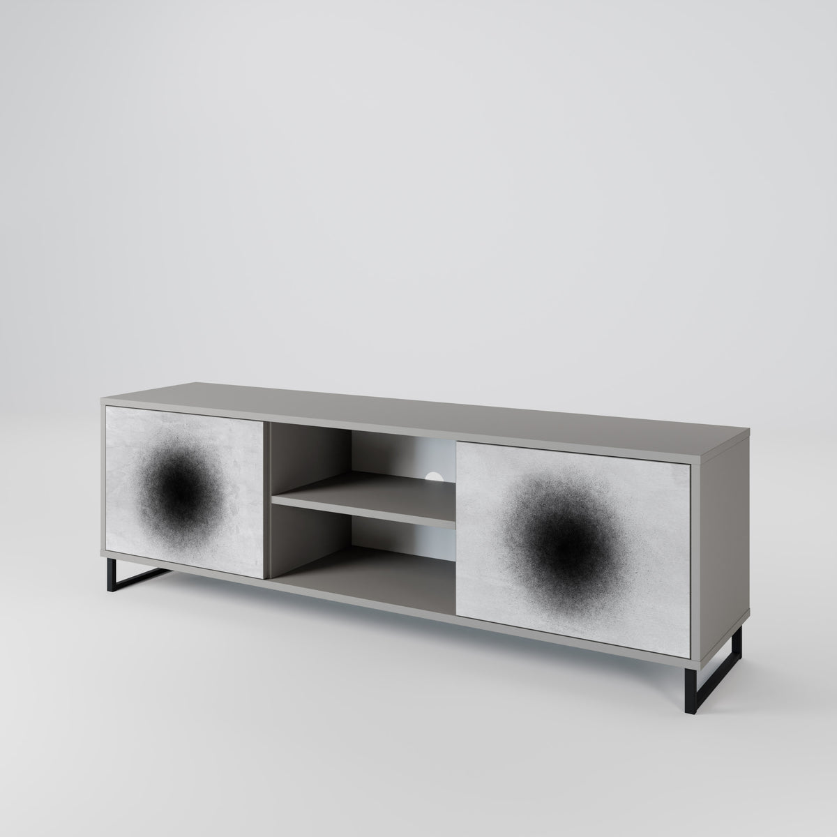BLACK HOLE Mueble de TV de 2 Puertas