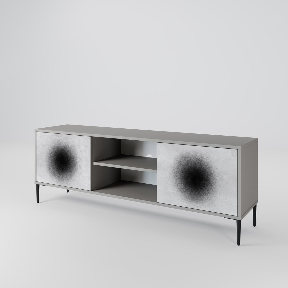 BLACK HOLE Mueble de TV de 2 Puertas