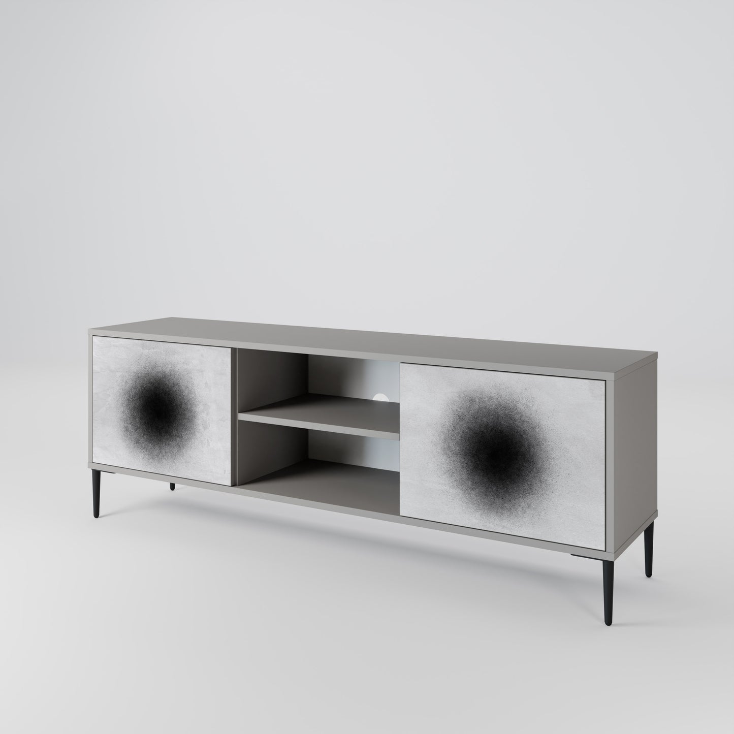 BLACK HOLE Dvoudveřový TV stolek