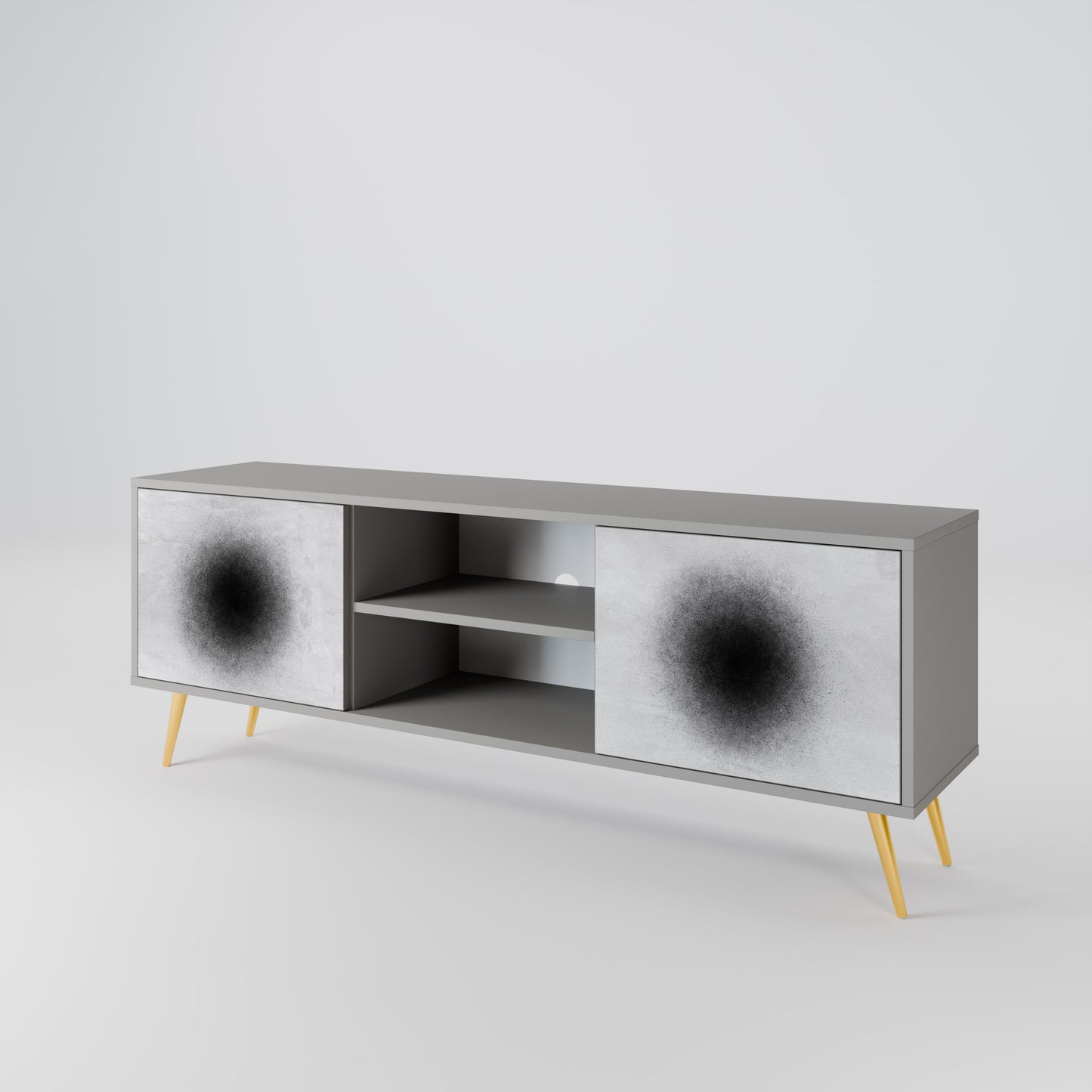 BLACK HOLE Dvoudveřový TV stolek