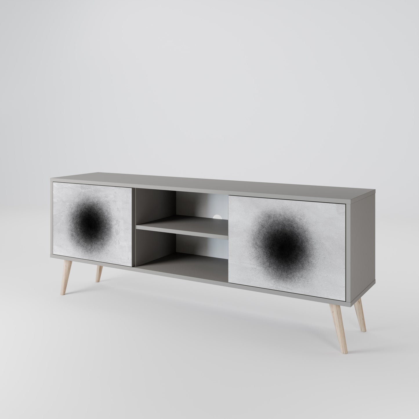 BLACK HOLE Dvoudveřový TV stolek