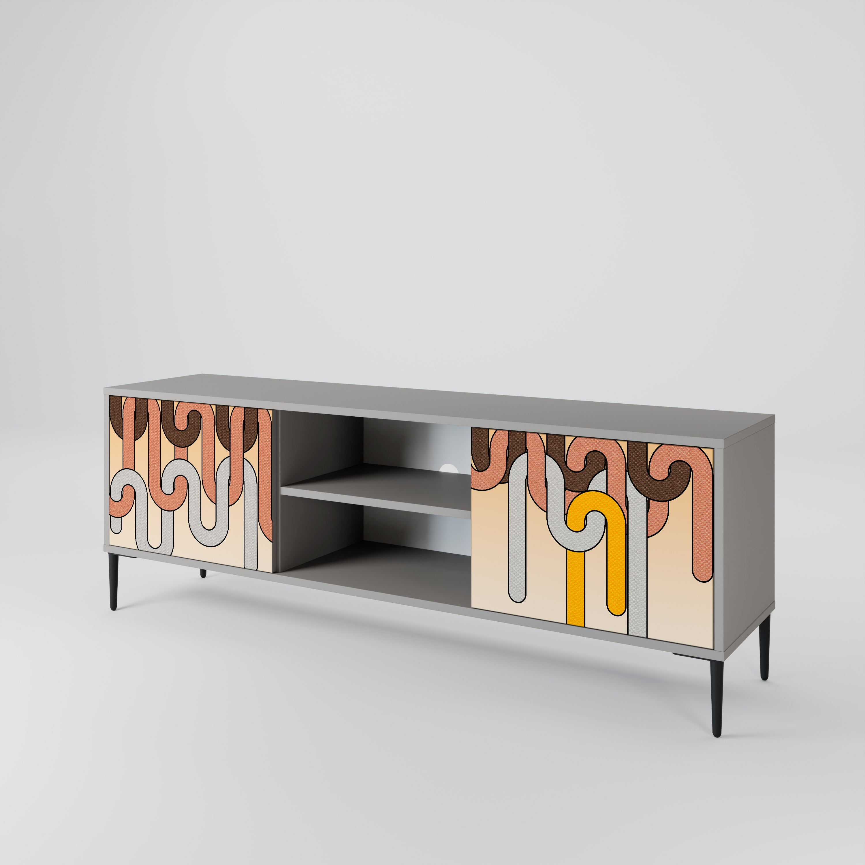 COLORFUL STRINGS Mueble de TV de 2 Puertas