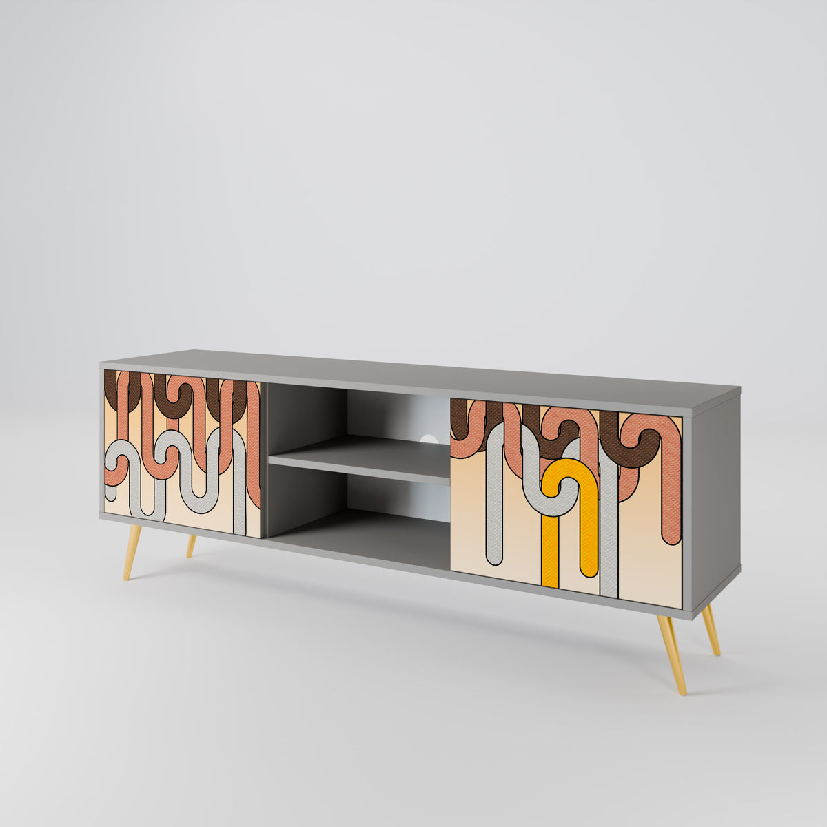 COLORFUL STRINGS Mueble de TV de 2 Puertas
