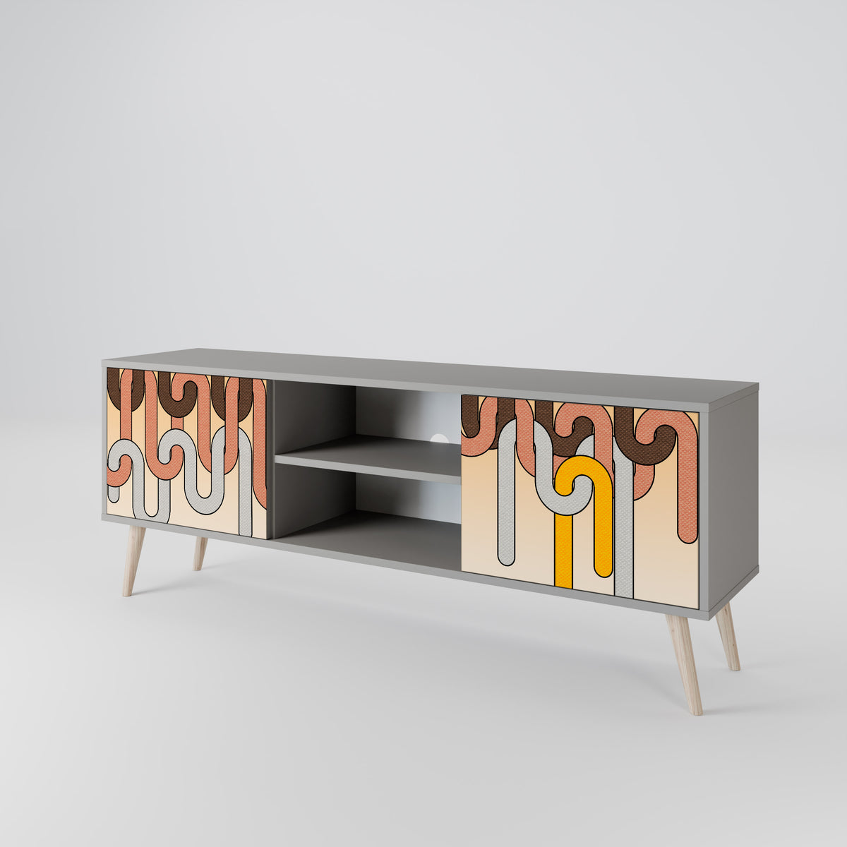 COLORFUL STRINGS Mueble de TV de 2 Puertas