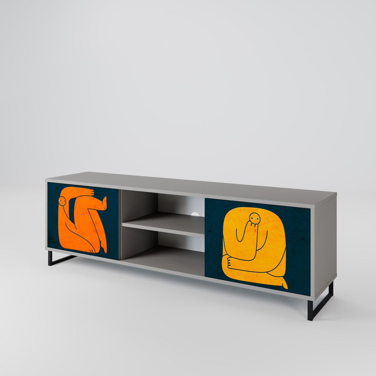 TOGETHER BUT SEPARATELY 2-Door TV Cabinet