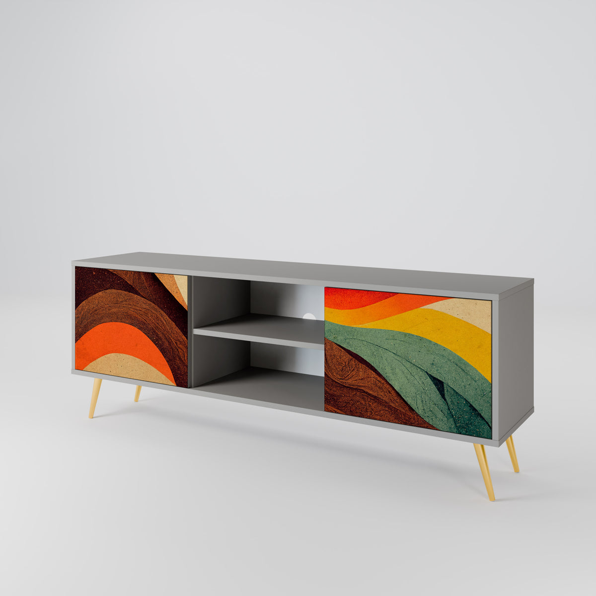 COLORFUL STRANDS Mueble de TV de 2 Puertas