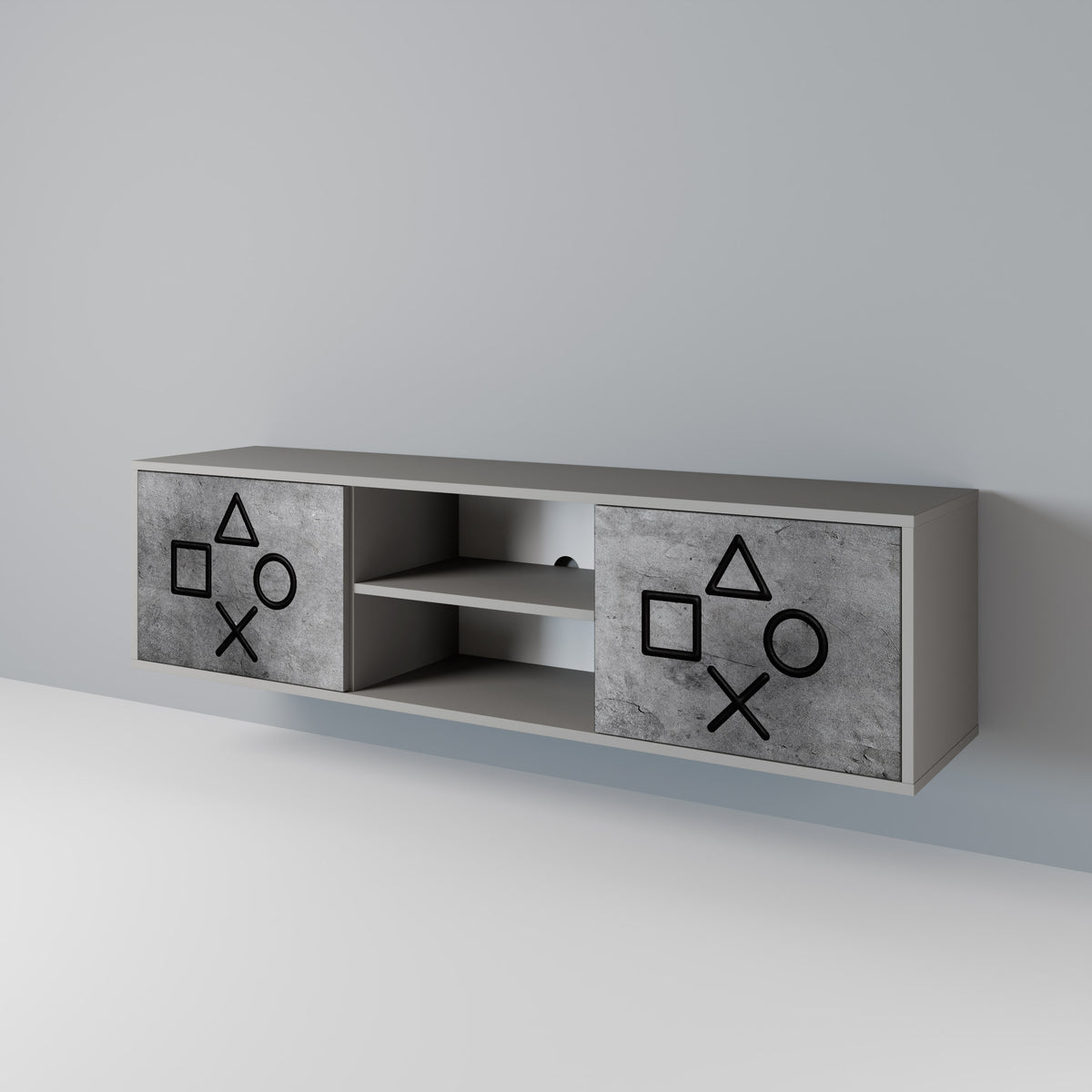 GAMER CHOICE Mueble de TV de 2 Puertas