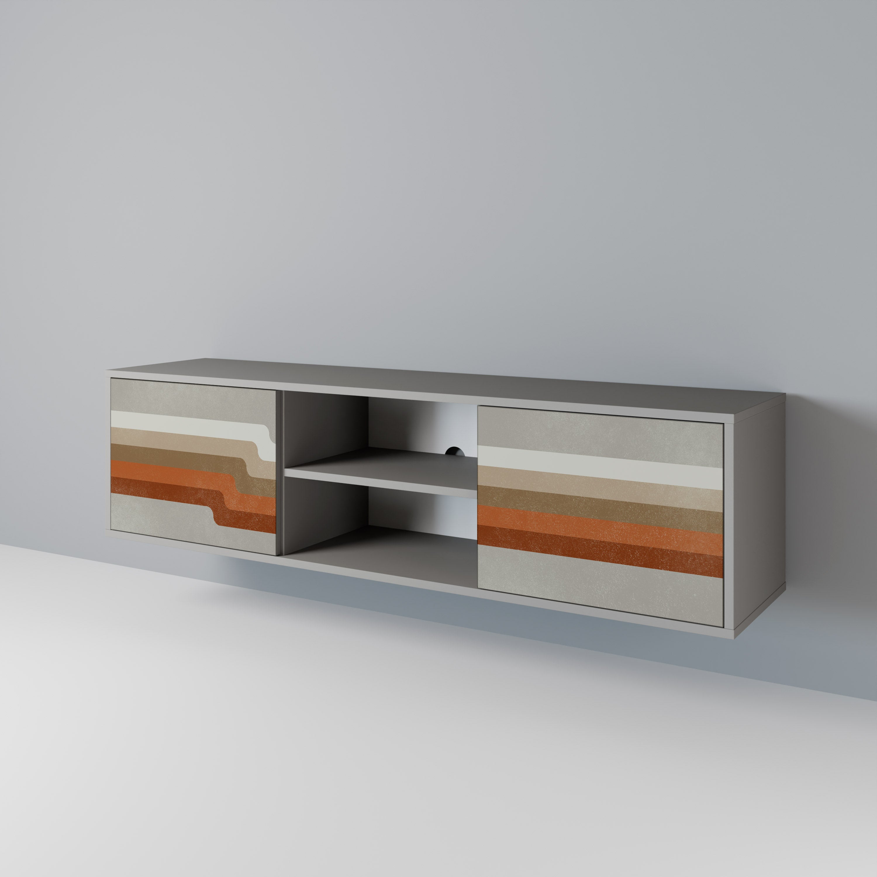 PECULIAR TRAIL Mueble de TV de 2 Puertas