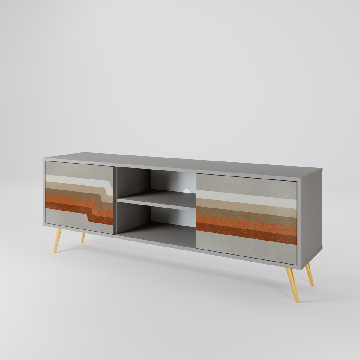 PECULIAR TRAIL Mueble de TV de 2 Puertas