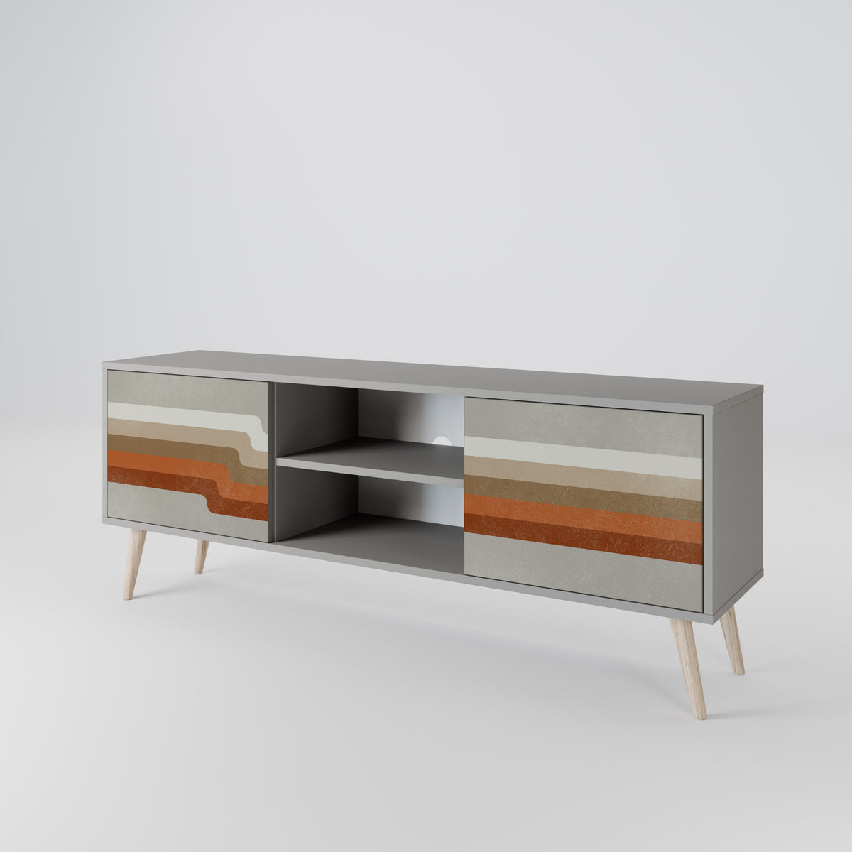 PECULIAR TRAIL Mueble de TV de 2 Puertas