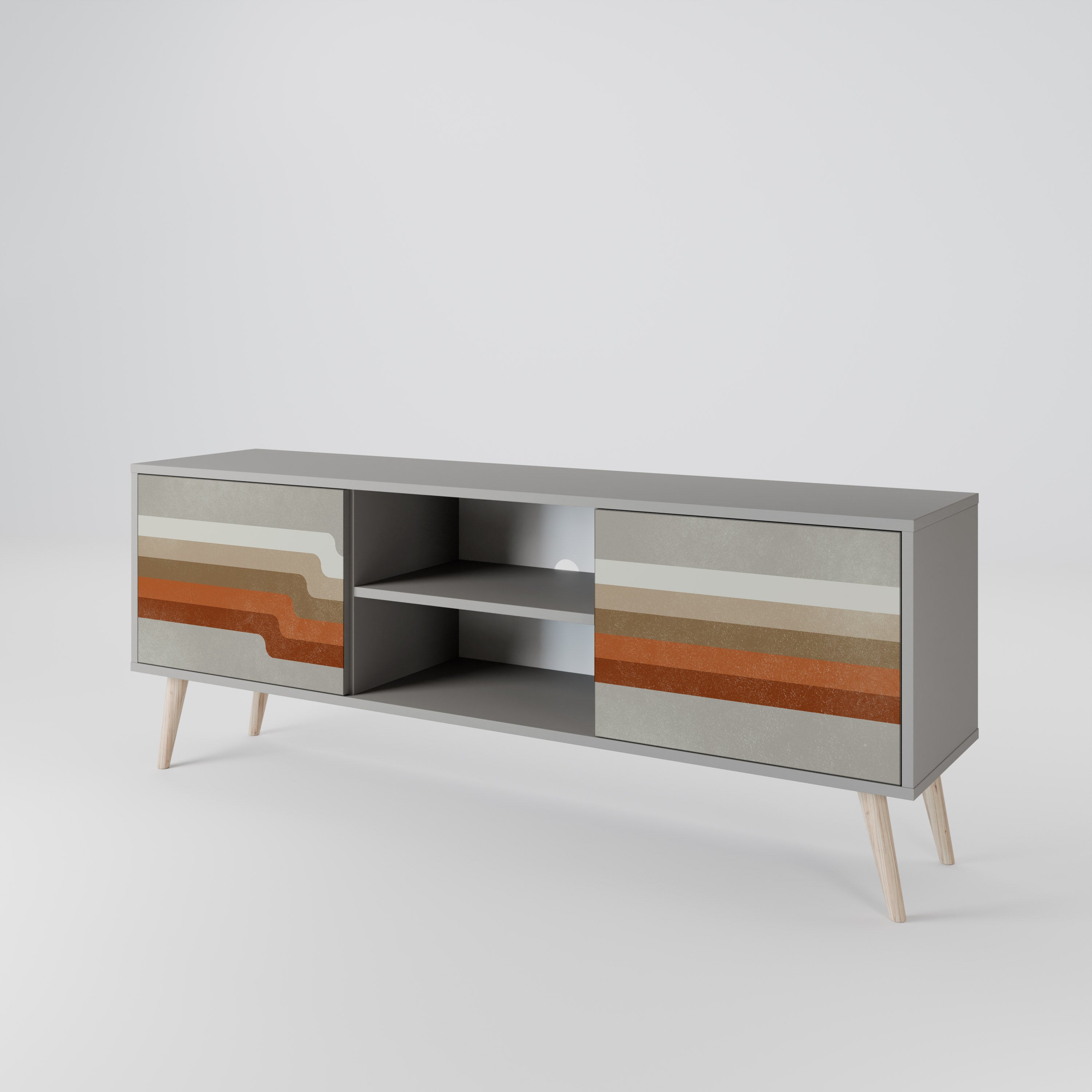 PECULIAR TRAIL Mueble de TV de 2 Puertas