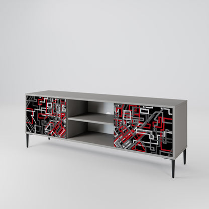 BROKEN LINES 2-Door TV Cabinet
