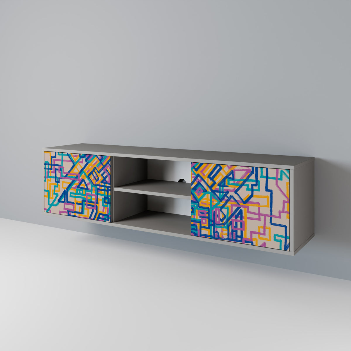 MEMORIES MAP Mueble de TV de 2 Puertas