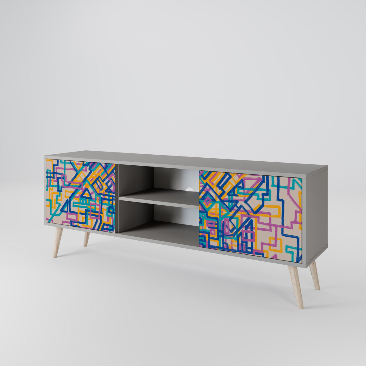 MEMORIES MAP Mueble de TV de 2 Puertas