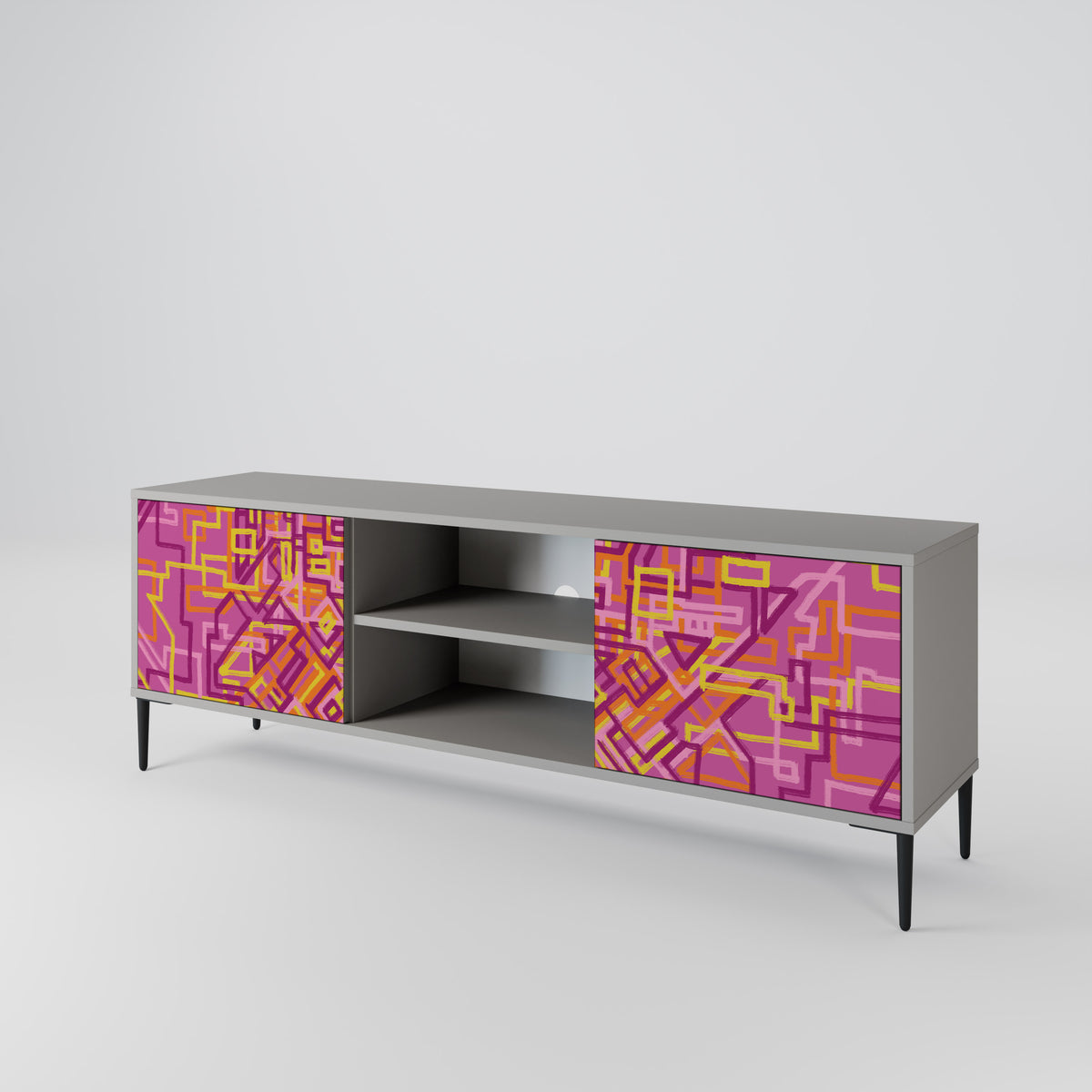 LOVELY MEMORIES Mueble de TV de 2 Puertas