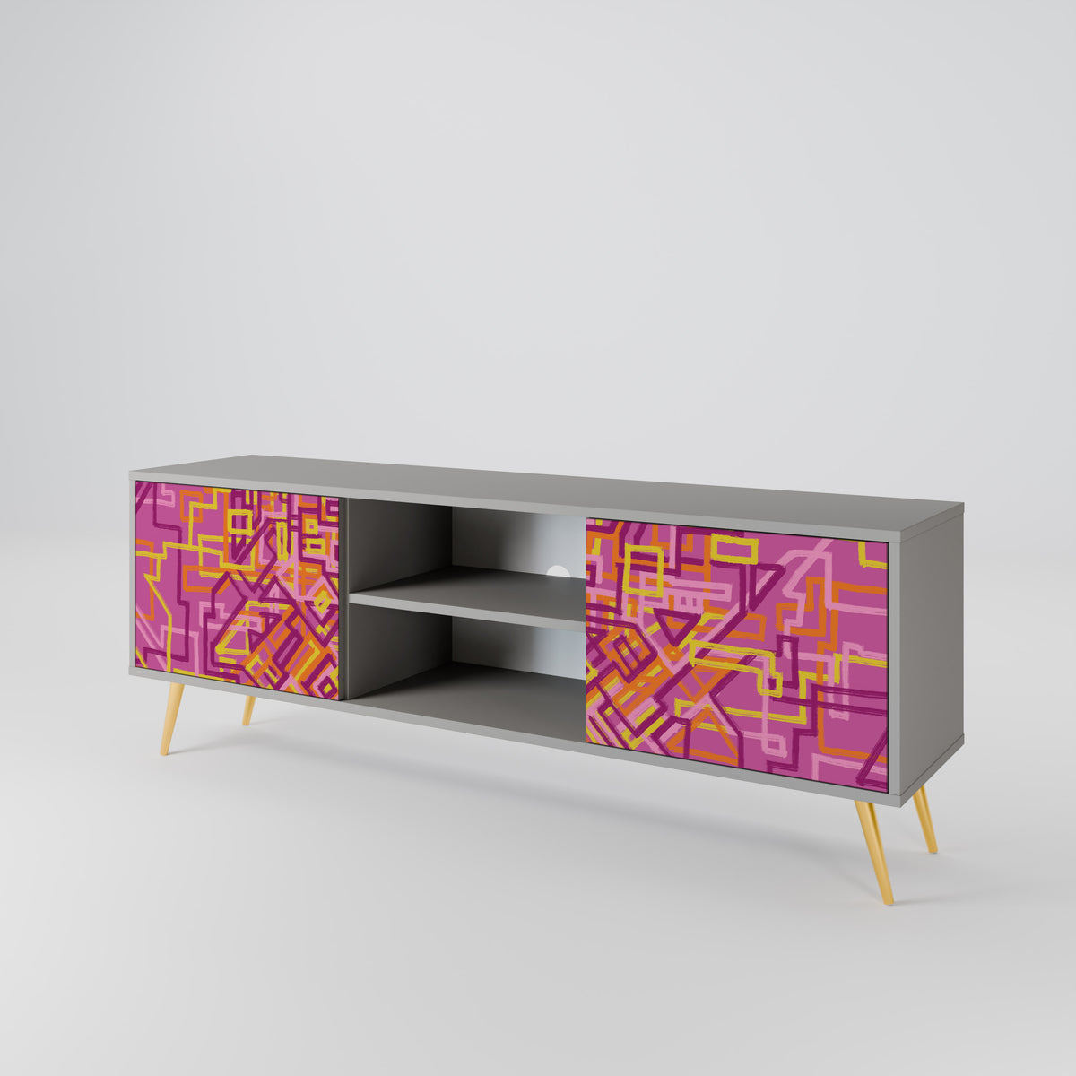 LOVELY MEMORIES Mueble de TV de 2 Puertas