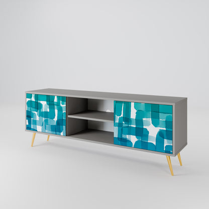 TURQUOISE RECTANGLES 2-türiges TV-Lowboard