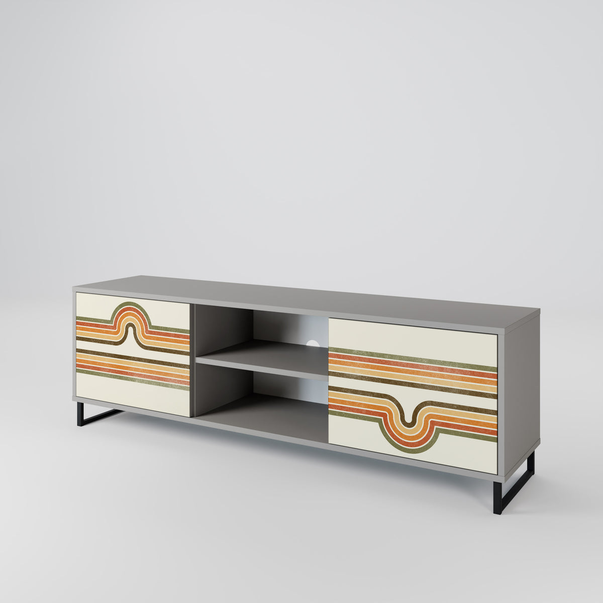EXCEPTIONAL STREAM Mueble de TV de 2 Puertas