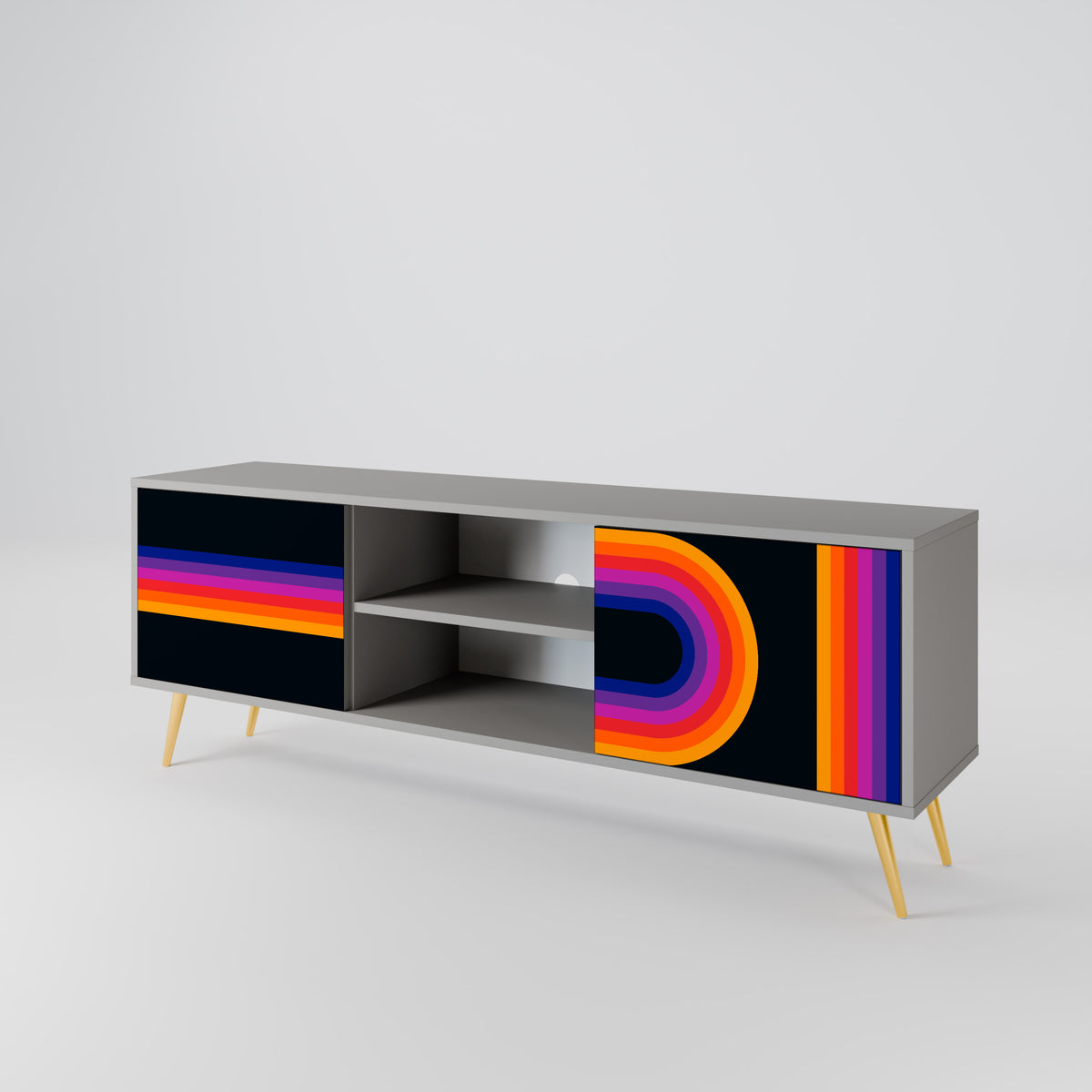 BLINDED BY THE LIGHTS Mueble de TV de 2 Puertas