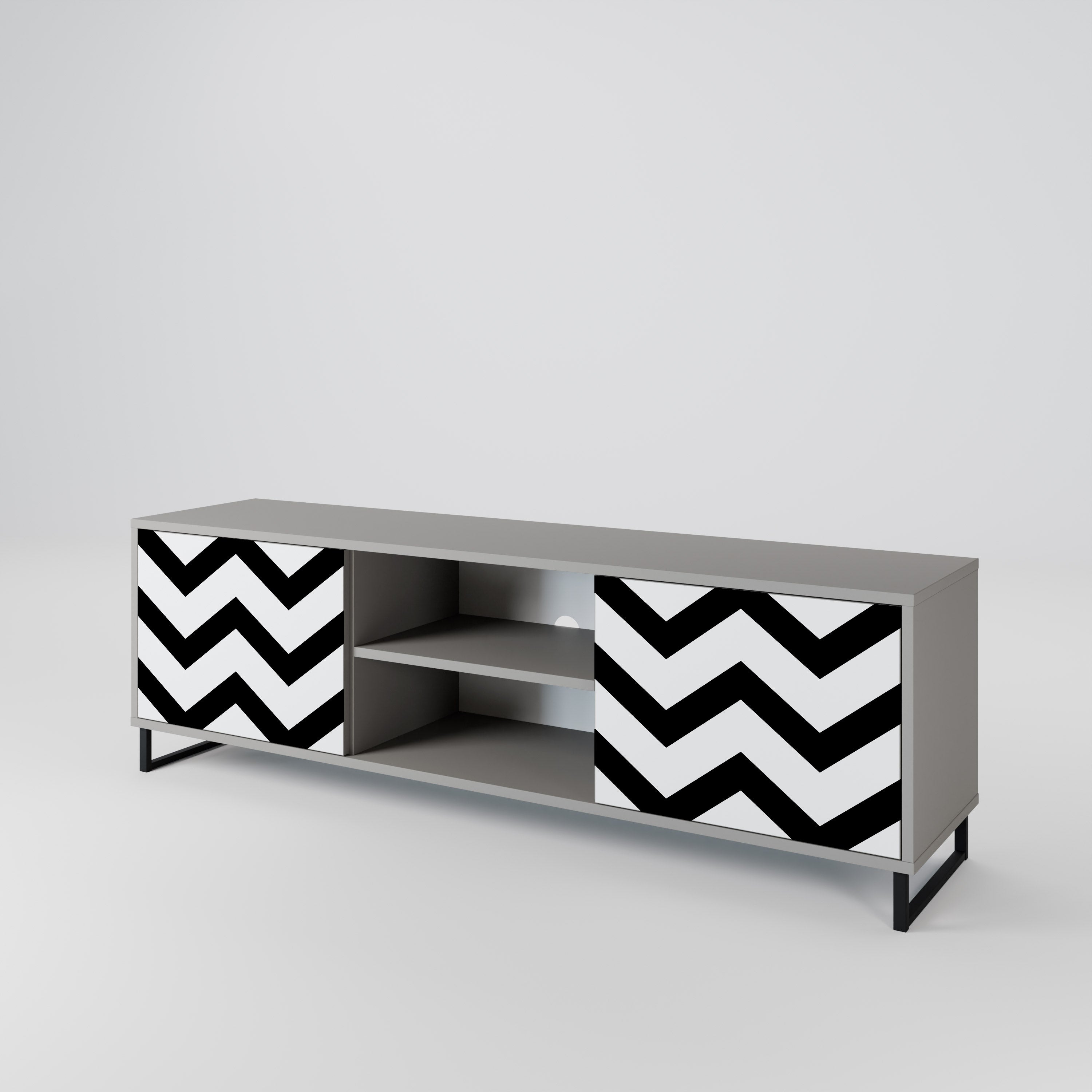 CLASSIC ZIG ZAG 2-Door TV Cabinet