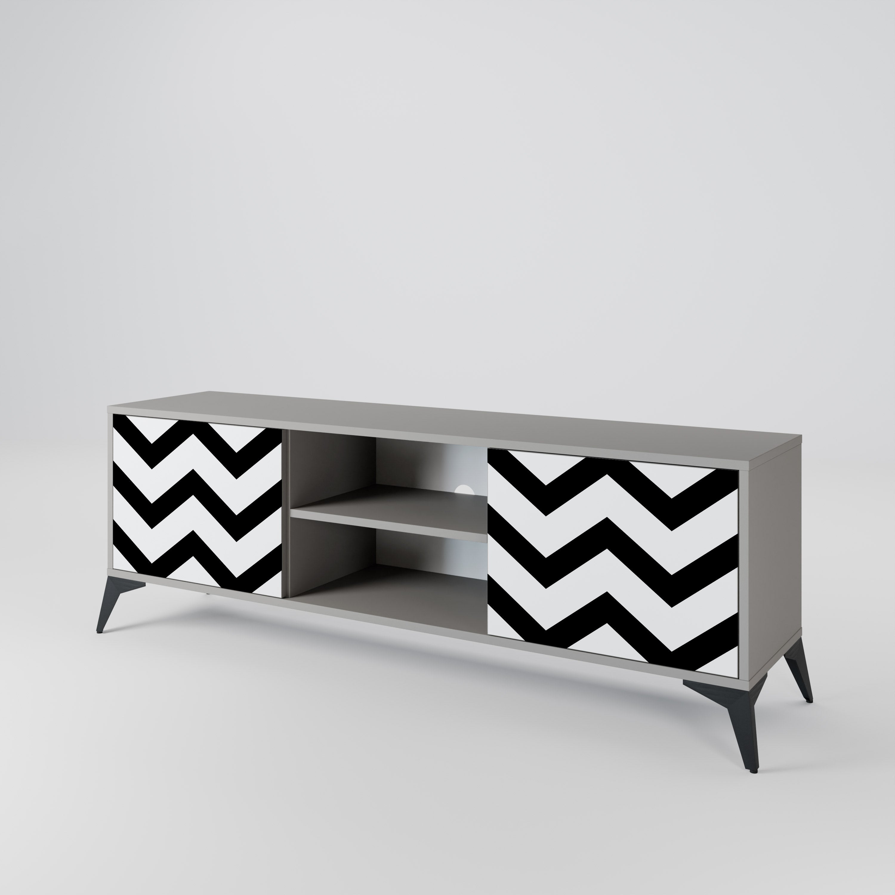 CLASSIC ZIG ZAG 2-Door TV Cabinet