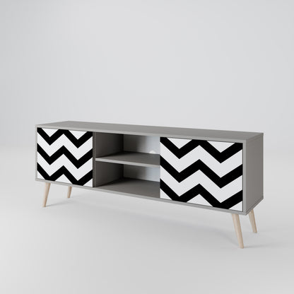 CLASSIC ZIG ZAG Móvel de TV de 2 Portas