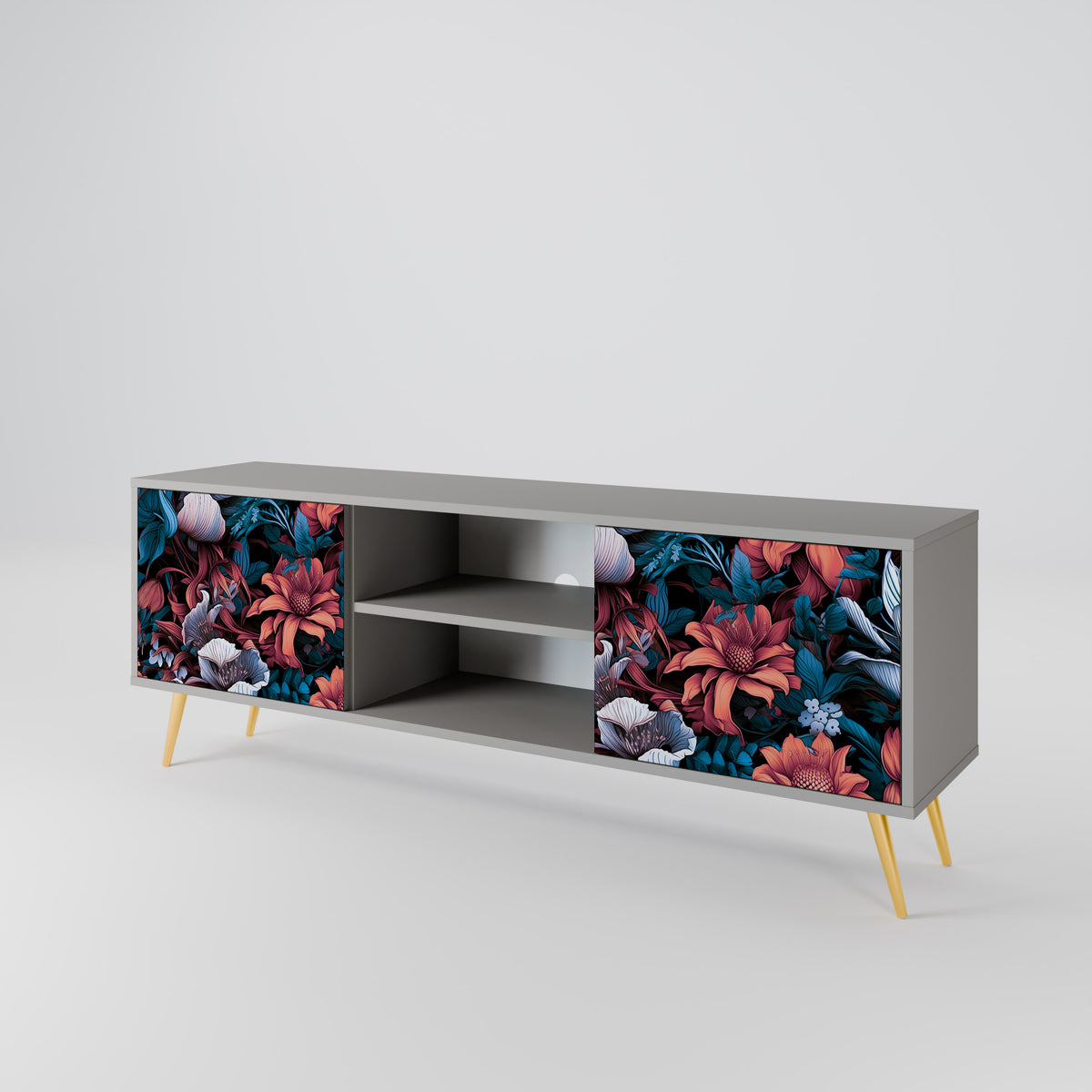 ETHEREAL BLOSSOMS Mueble de TV de 2 Puertas