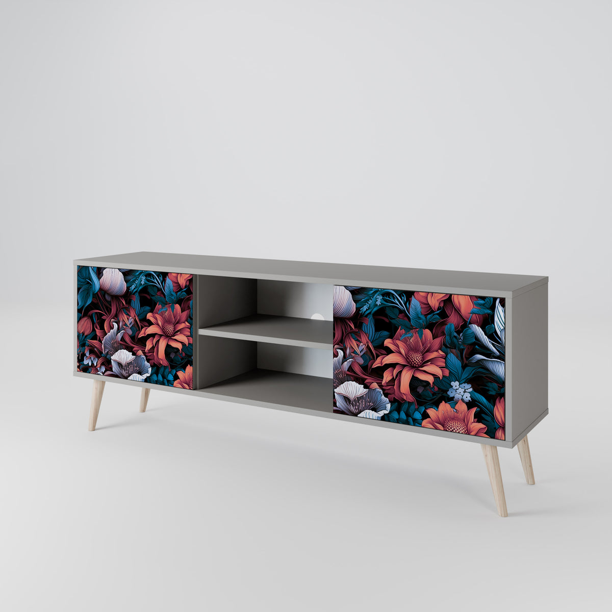 ETHEREAL BLOSSOMS Mueble de TV de 2 Puertas
