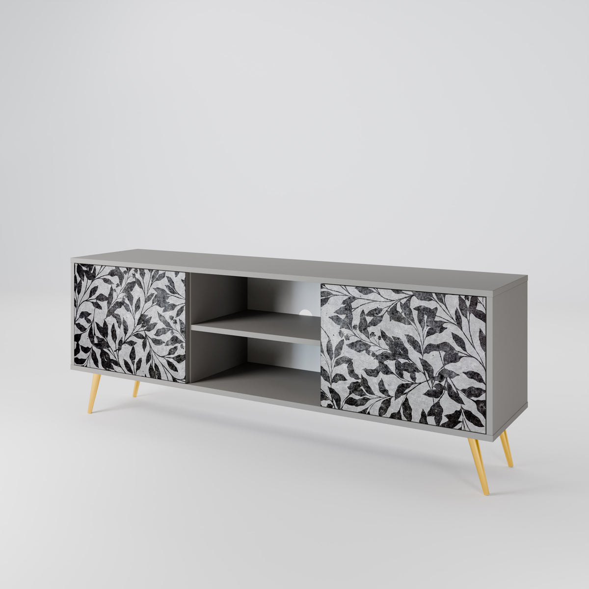 CHARCOAL SPROUT 2-Door TV Cabinet