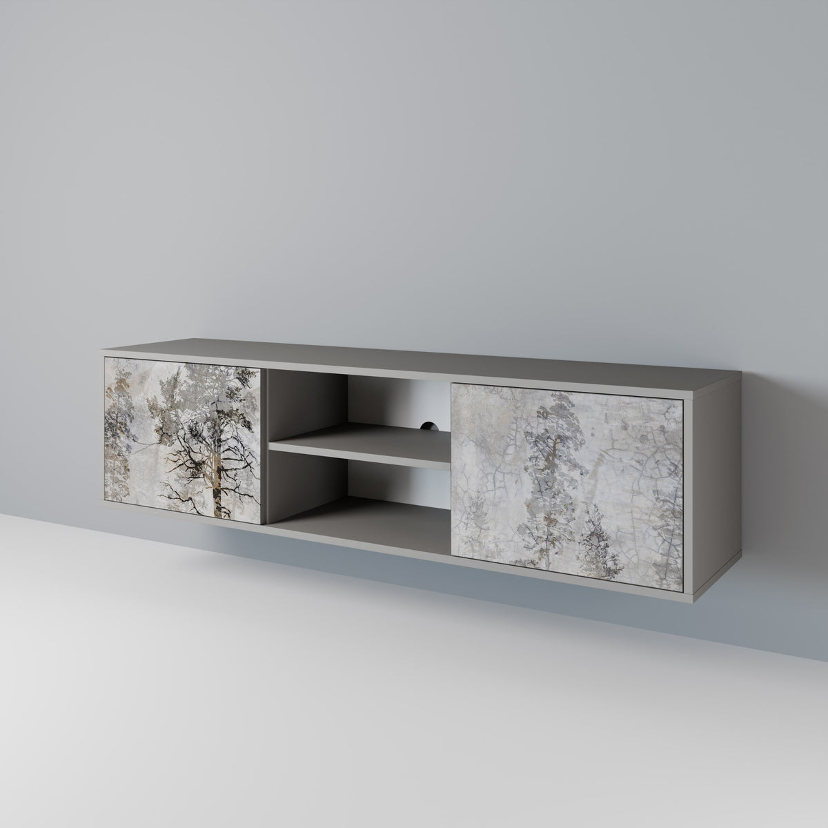FADE IN THE TREES 2-Door TV Cabinet