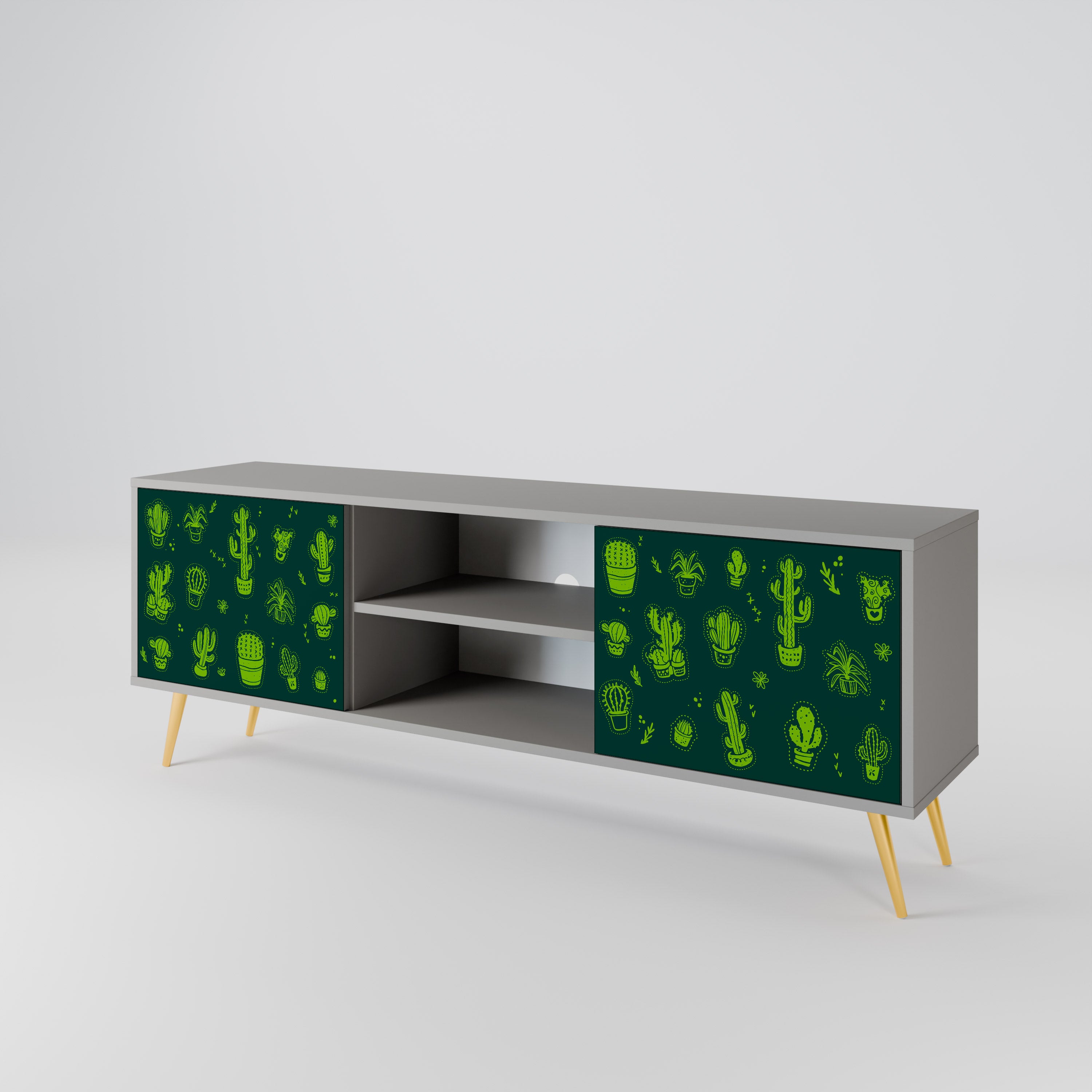 DESERT GREEN 2-Door TV Cabinet