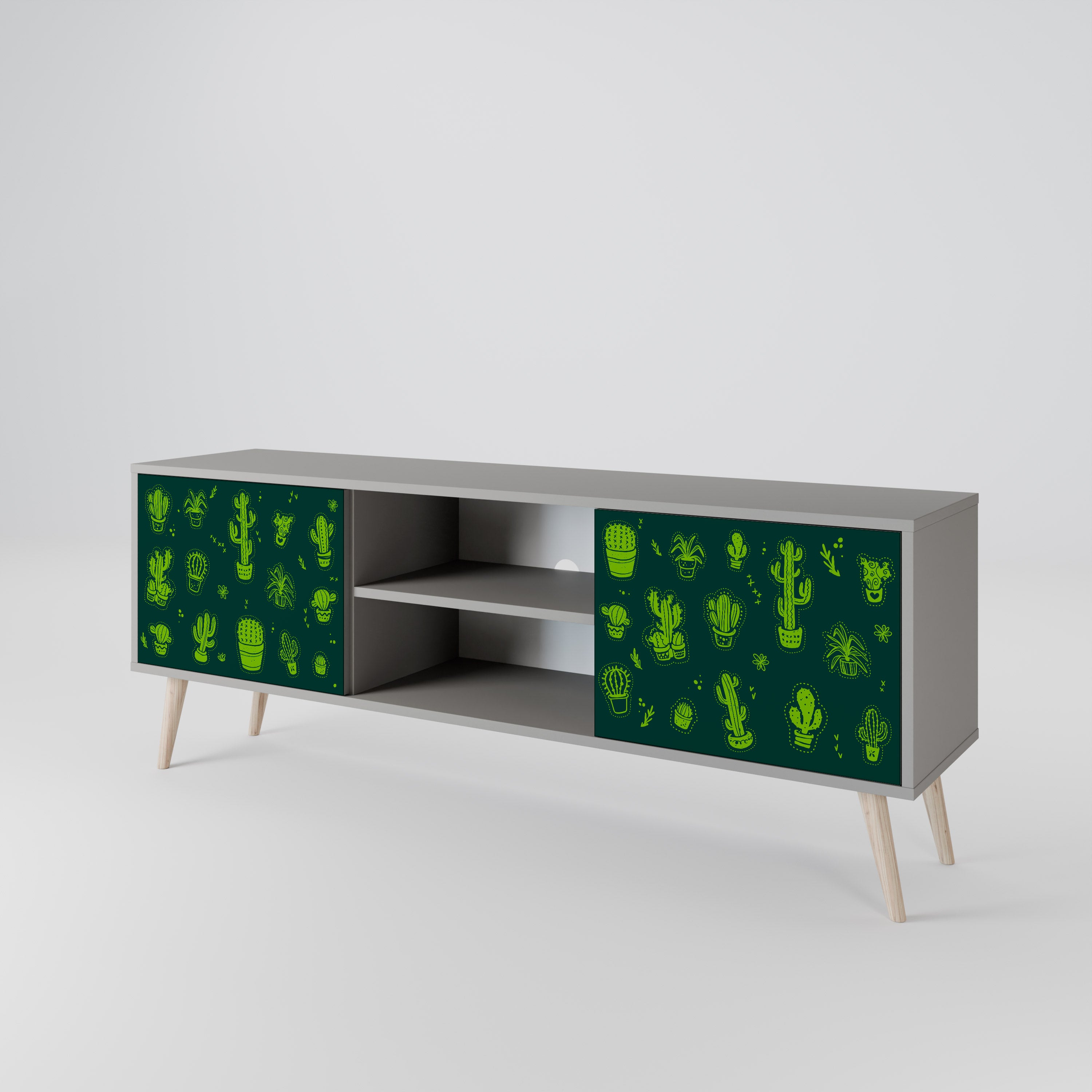 DESERT GREEN 2-Door TV Cabinet