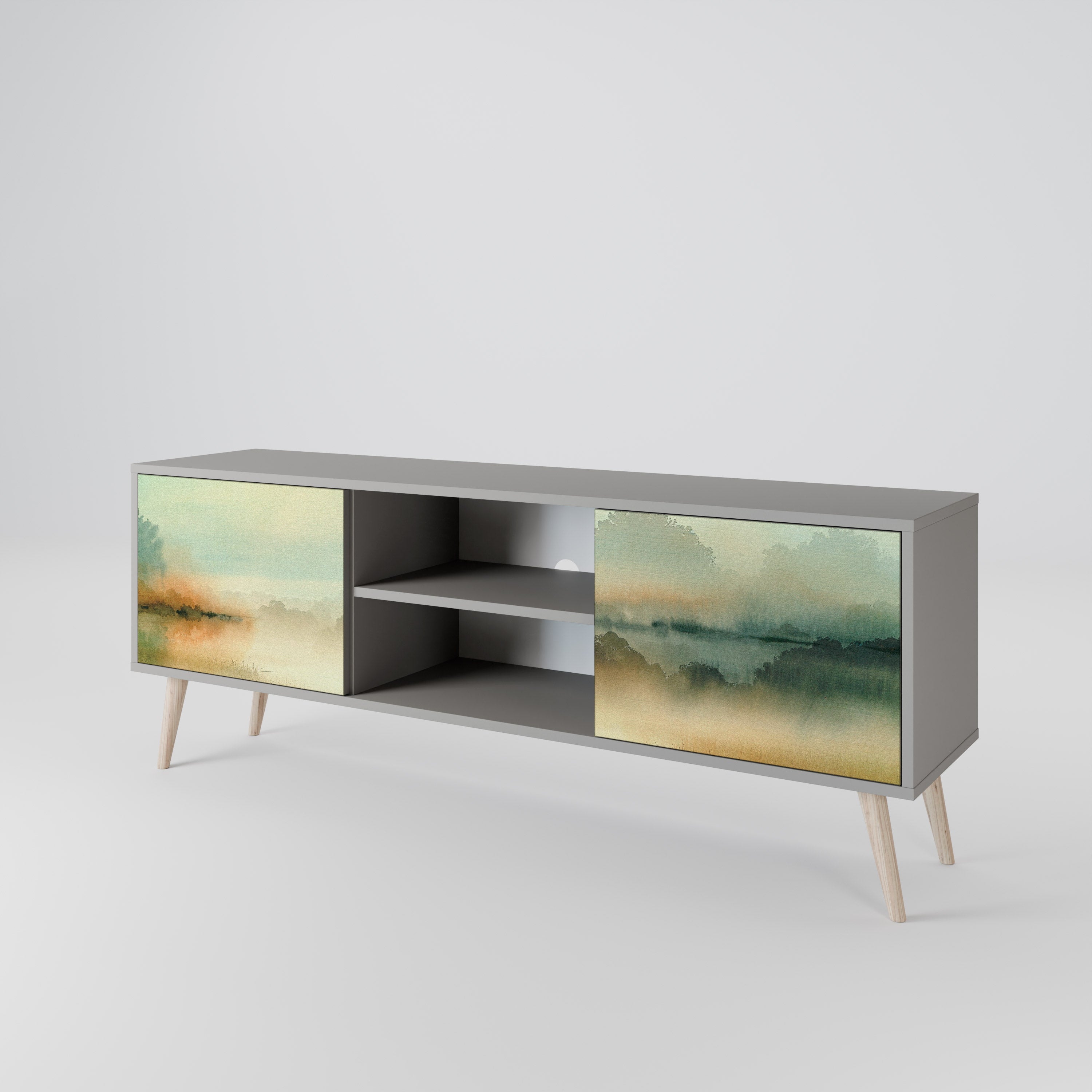 MORNING BY THE LAKE 2-Door TV Cabinet