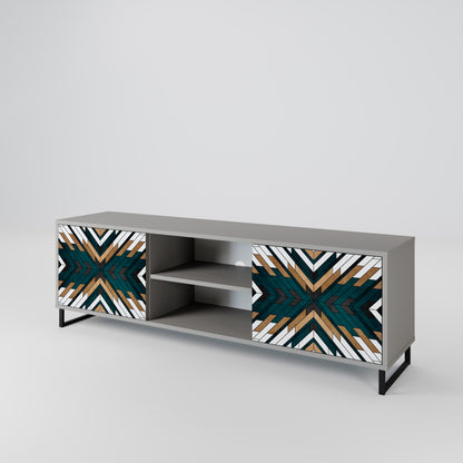 ARTISTIC GEOMETRY Mueble de TV de 2 Puertas