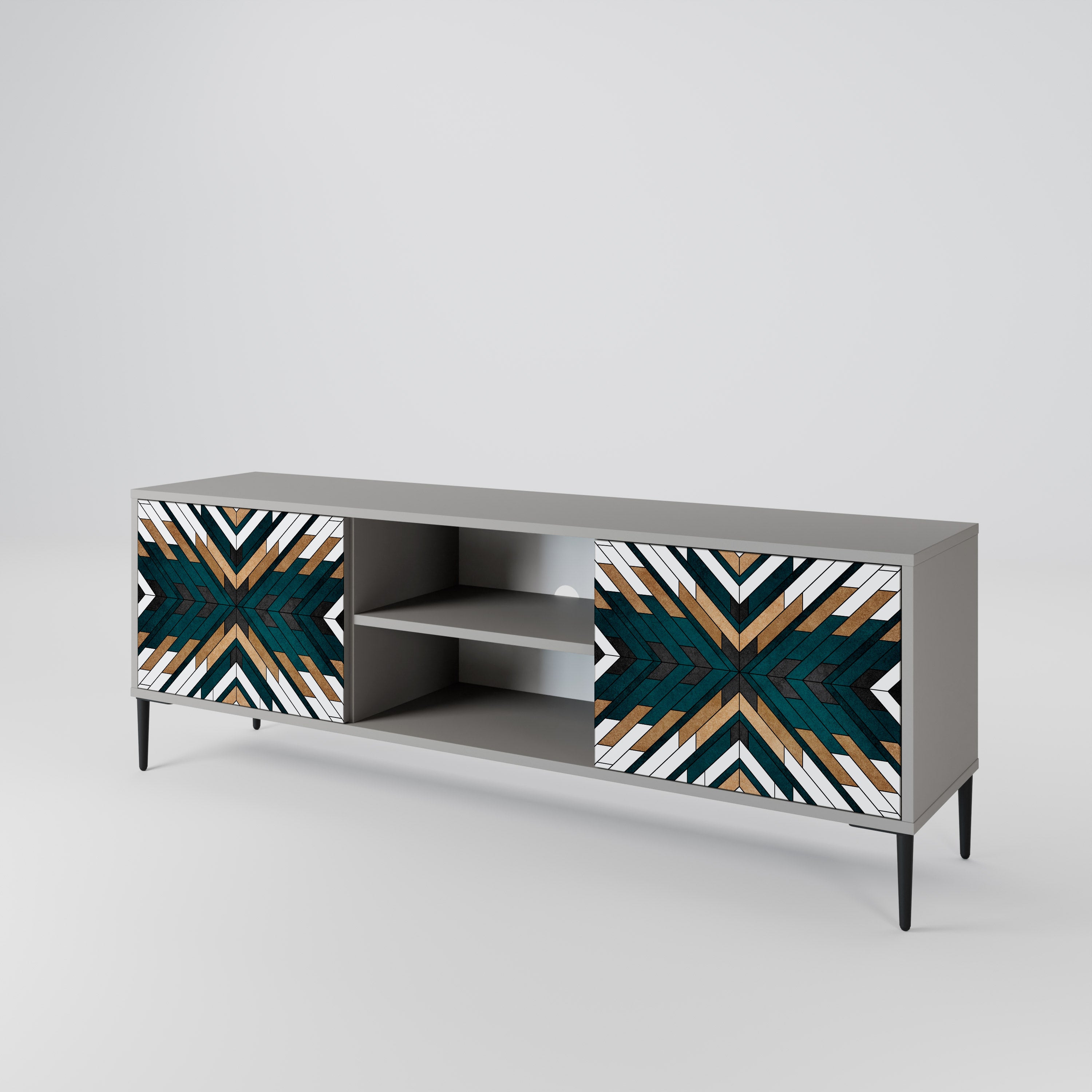 ARTISTIC GEOMETRY 2-Door TV Cabinet