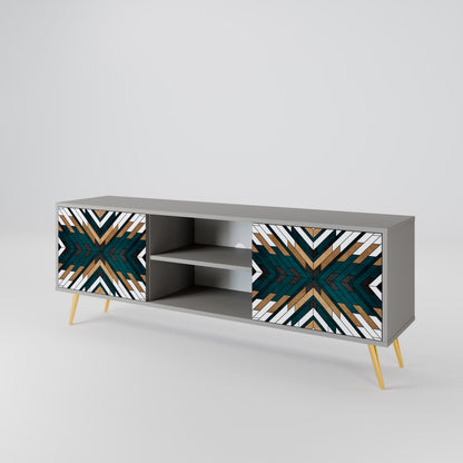 ARTISTIC GEOMETRY Mueble de TV de 2 Puertas
