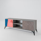 GLAMOROUS STRIPE 2-Door TV Cabinet