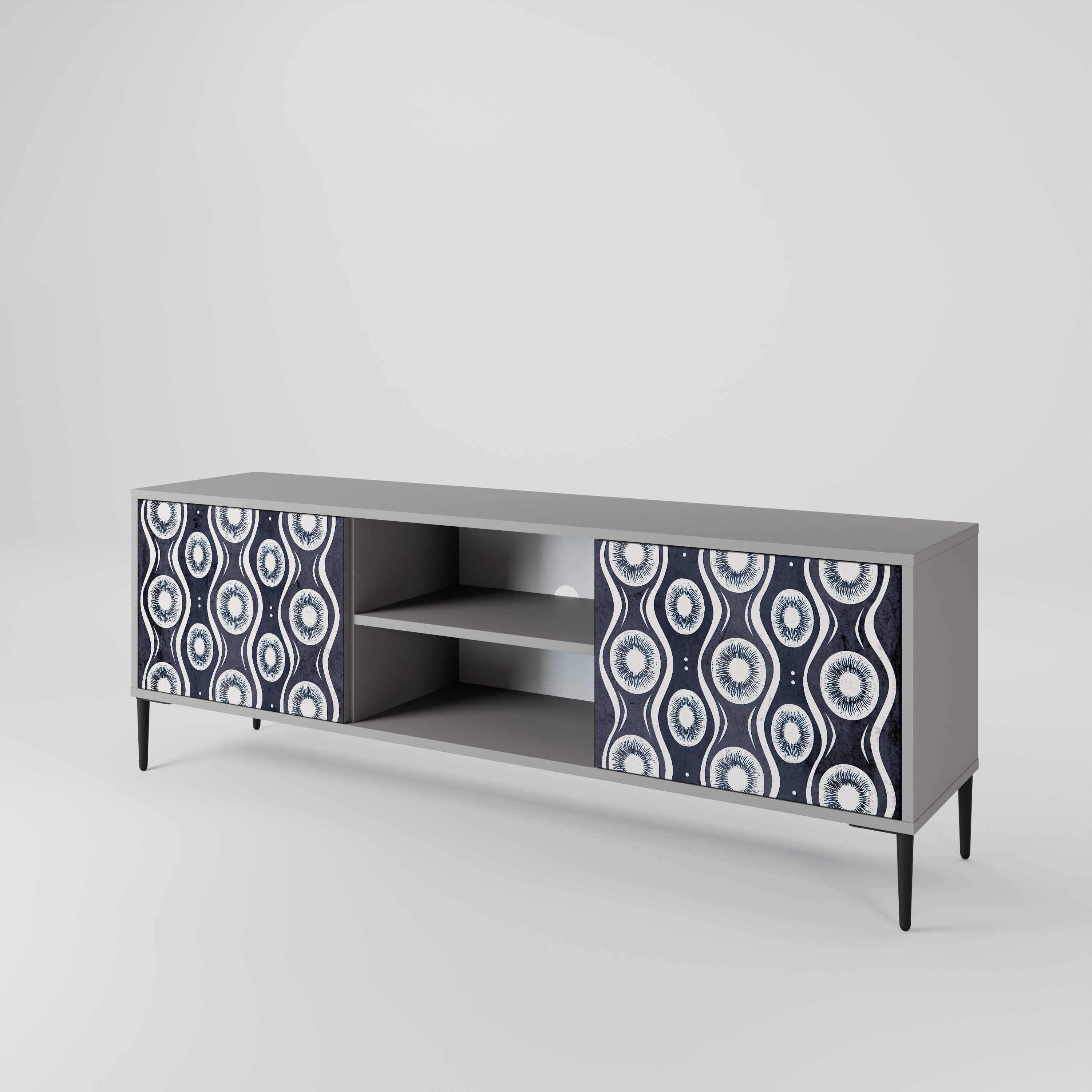 GRAPHITE EYES 2-Door TV Cabinet