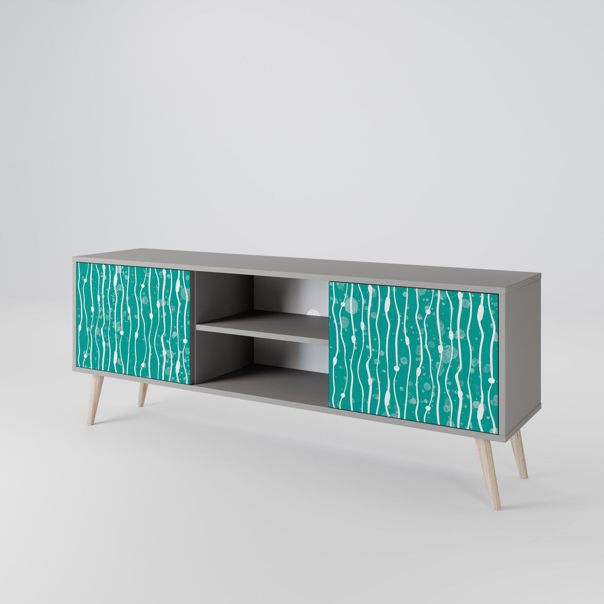 TURQUOISE RAIN 2-Door TV Cabinet