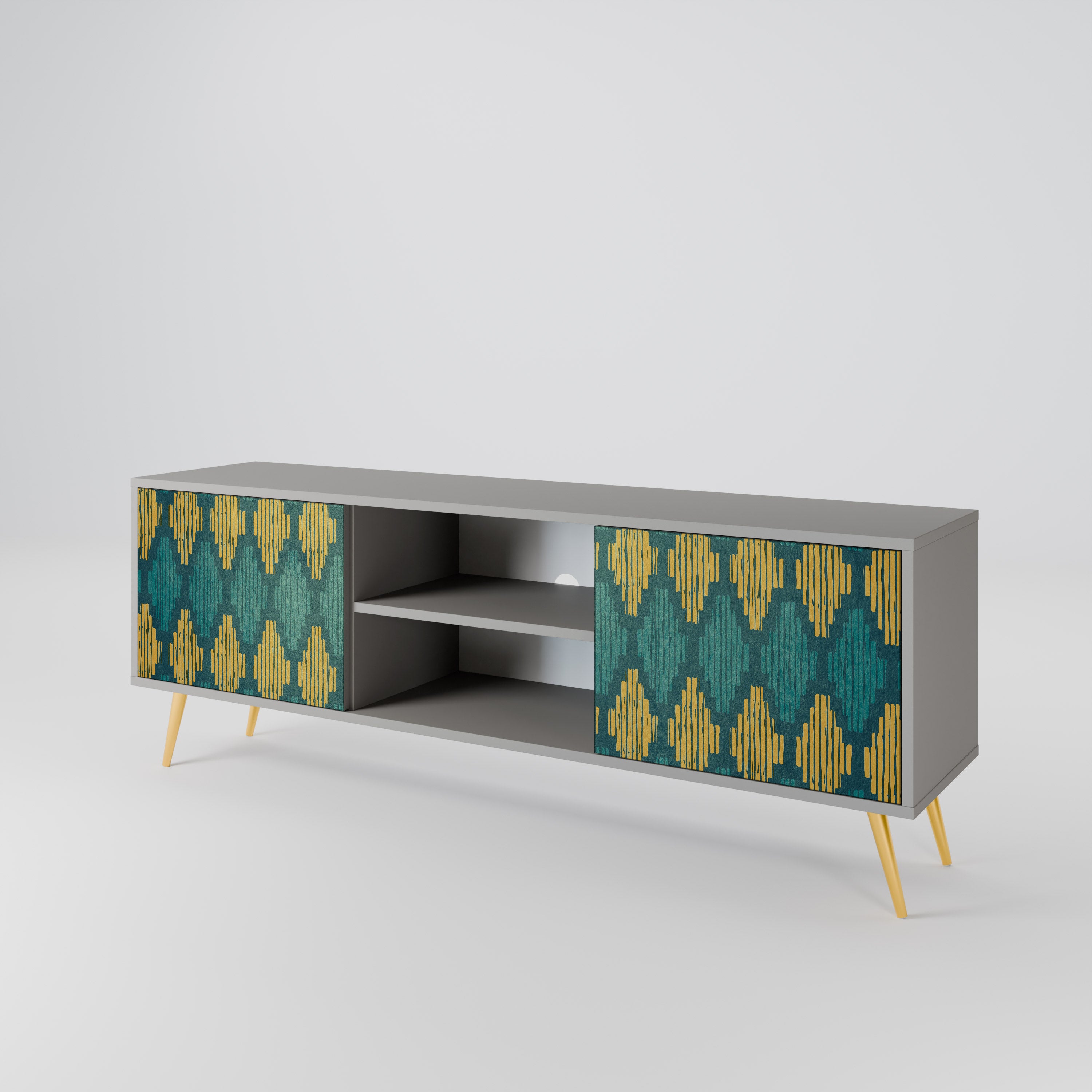 POLYGONS 2-Door TV Cabinet