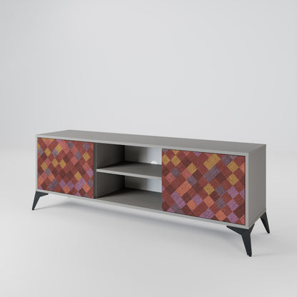 PAINTED SQUARES Mueble de TV de 2 Puertas